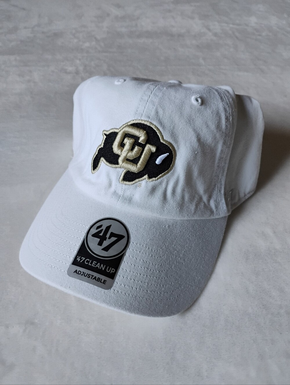 NWT University Of Colorado White Hat | '47 Brand Clean Up Relaxed Fit | OSFA